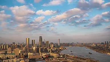 上海城市落日徐汇视频的预览图